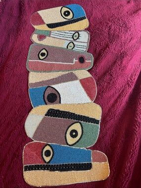 Cost Plus World Market Abstract Beaded Wall Art - Multicolor Modern Home Art